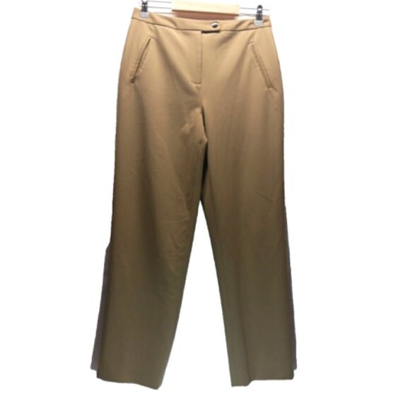 Talbots Ladies Size 6 Khaki Dress Slacks Stretch Front Zip Pockets EUC - Picture 1 of 8